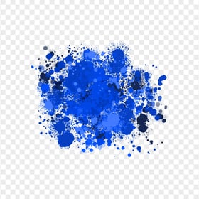Blue Abstract Paint Splat HD Transparent Background