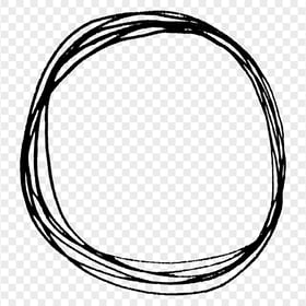 Transparent Drawing Circle Black