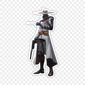 HD Standing Cypher Valorant Agent Character Stickers PNG