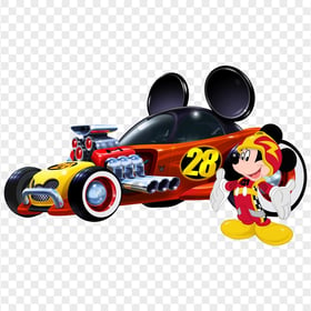 Mickey Mouse Helmet Race Car PNG Image