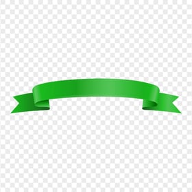 Transparent HD Green Illustration Ribbon Banner