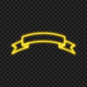 Download Yellow Neon Banner Ribbon PNG