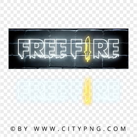 HD Free Fire FF Glowing Neon Logo PNG