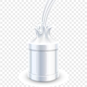 HD White Milk Bottle Illustration Splash PNG