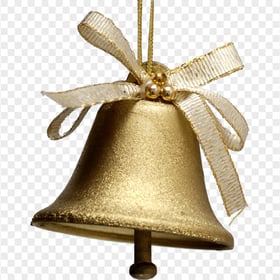 HD Real Gold Hanging Decorated Christmas Bell PNG