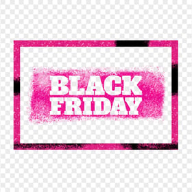 HD Black Friday Logo With Frame Pink Glitter PNG
