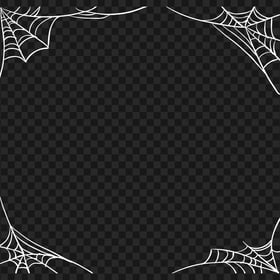 White Spider Web Cobwebs Square Frame PNG IMG