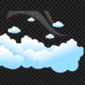 PNG Sky Blue Clouds Cartoon Illustration
