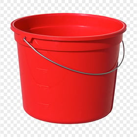 HD Red Plastic Bucket PNG