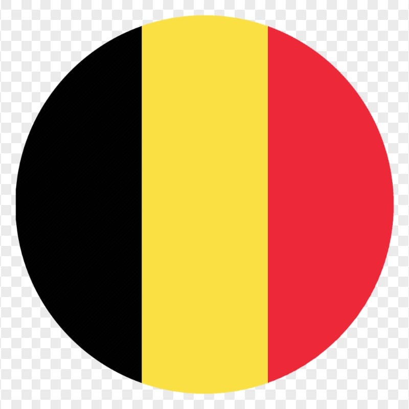Circular Belgium Flag Icon Transparent PNG