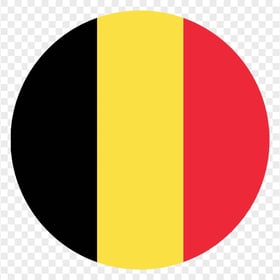 Circular Belgium Flag Icon Transparent PNG