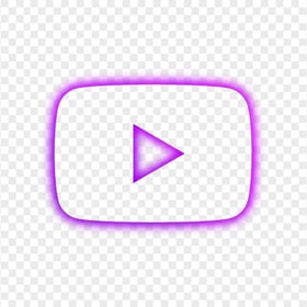 HD Purple Neon Aesthetic Youtube YT Play Icon PNG