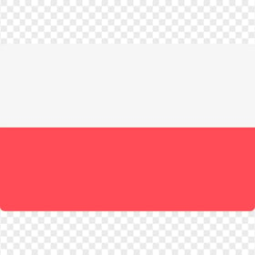 Flat POL Poland Flag Icon PNG