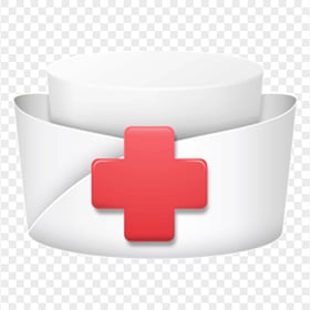 Cartoon Female Nurse Cap Icon Illustration