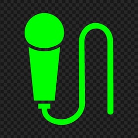 Transparent HD Hand Microphone Mic Green Lime Icon