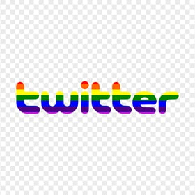 HD Twitter Rainbow Text Logo PNG