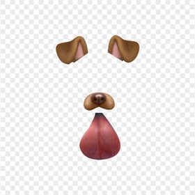 HD Snapchat Cute Dog Puppy Tongue Filter PNG Image