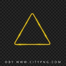 HD Neon Yellow Glowing Triangle With Flare Effect PNG