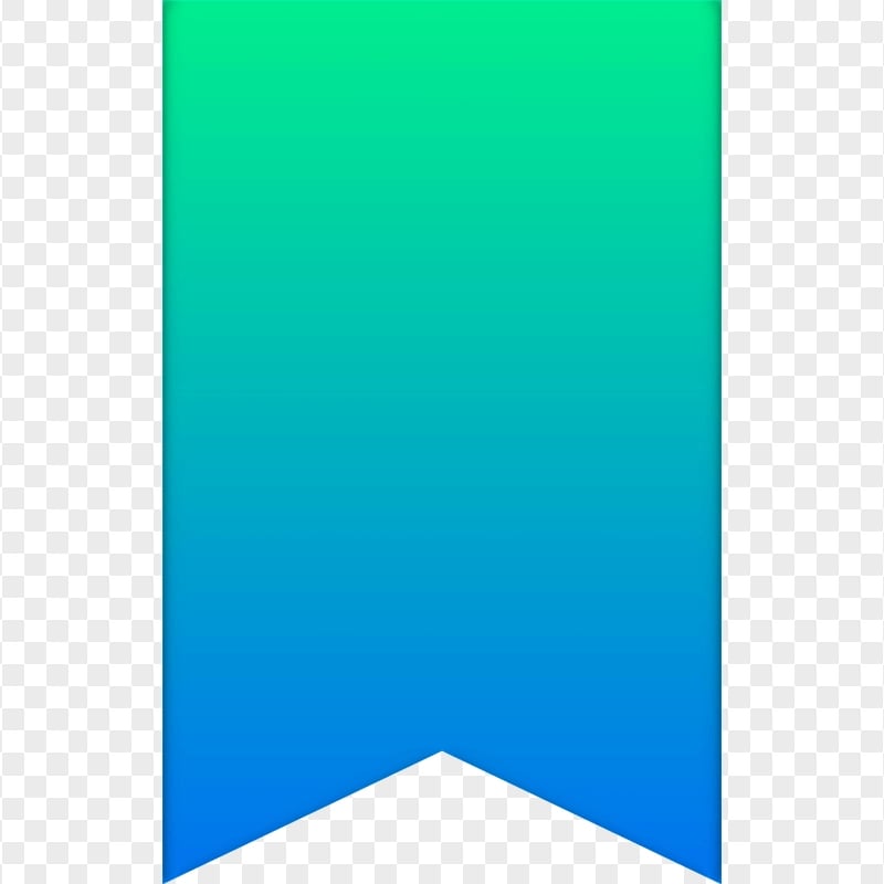 Modern ribbon gradient green to blue png