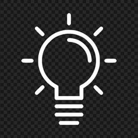 PNG Light Bulb Idea White Icon