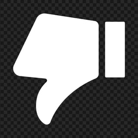 Unlike Dislike Bad Thumb Down White Icon HD PNG