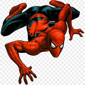 HD Crawling Spider Man Drawing Character PNG