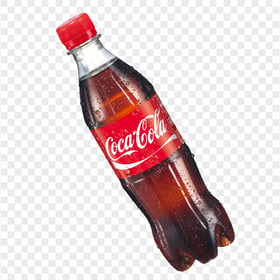 HD Cold Plastic Coca Cola Bottle PNG