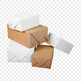 HD Packages Delivery Couriers Parcels Boxes PNG