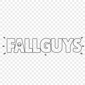 HD Fall Guys Black Outline Logo PNG