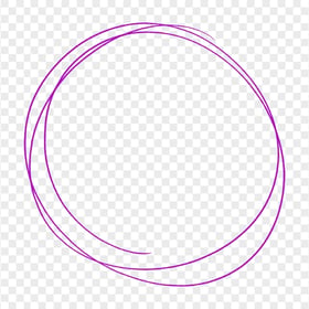 Doodle Sketch Lines Purple Circle FREE PNG