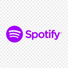 Spotify Purple Text Logo FREE PNG