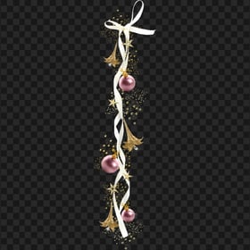 Christmas Decorated Ribbon Ornament Balls HD PNG