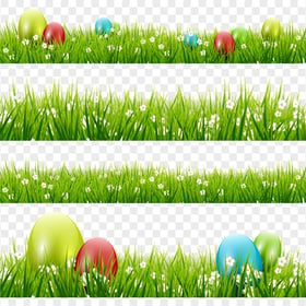 Vector Green Grace with Colorful Eggs HD Transparent PNG