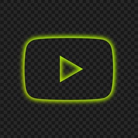 HD Green Lime Neon Aesthetic Youtube YT Play Icon PNG