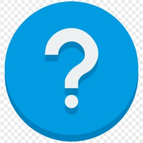 Blue Vector Circle Contains White Question Mark Icon