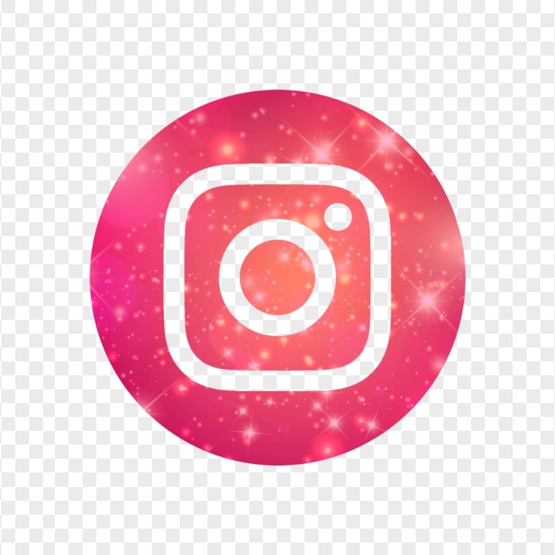 HD Cool Round Pink Aesthetic Outline Instagram IG Logo Icon PNG
