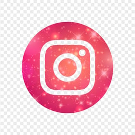 HD Cool Round Pink Aesthetic Outline Instagram IG Logo Icon PNG