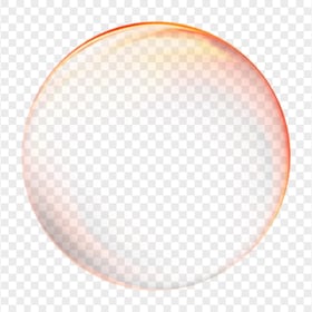 Transparent HD Orange Bubble Circle
