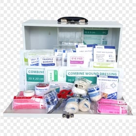 Opened First Aid Handbag Doctor Medicine Supplies