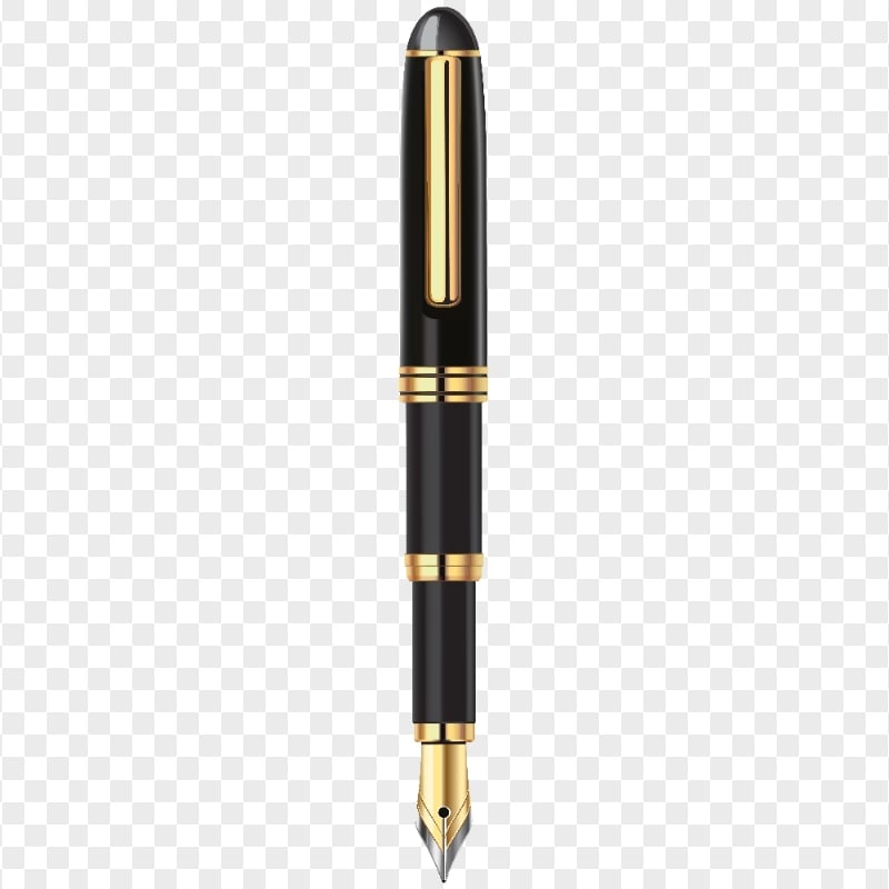 HD Black & Gold Luxury Pen PNG