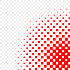 Red Square Halftone Corner PNG