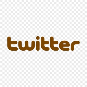 HD Twitter Brown Text Logo PNG