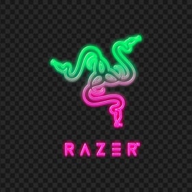 Razer Pink Green Gradient Neon Logo HD PNG
