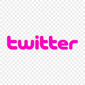 HD Twitter Pink Text Logo PNG