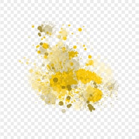 Yellow Paint Splash Effect HD Transparent Background