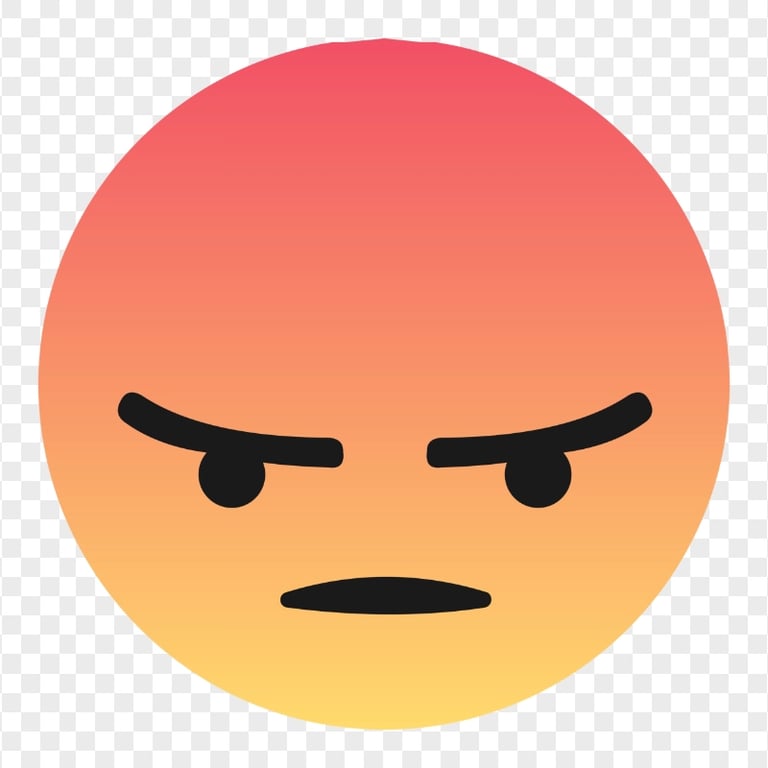 Angry Emoji Face Facebook Messenger Reaction Icon