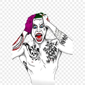Artwork Drawing Joker Damaged Suicide Squad