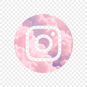 HD Round Pink Cloud Aesthetic Instagram IG Logo Icon PNG