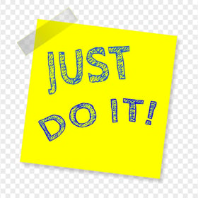 Motivation Just Do It Sticky Post Note PNG