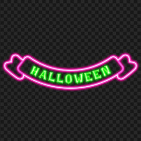 Halloween Neon Pink & Green Ribbon Logo HD PNG